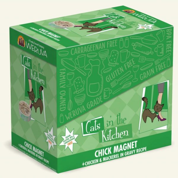 Weruva Cats in the Kitchen Chick Magnet, Chicken & Mackerel in Gravy Wet Cat Food, 85 g - Image 4