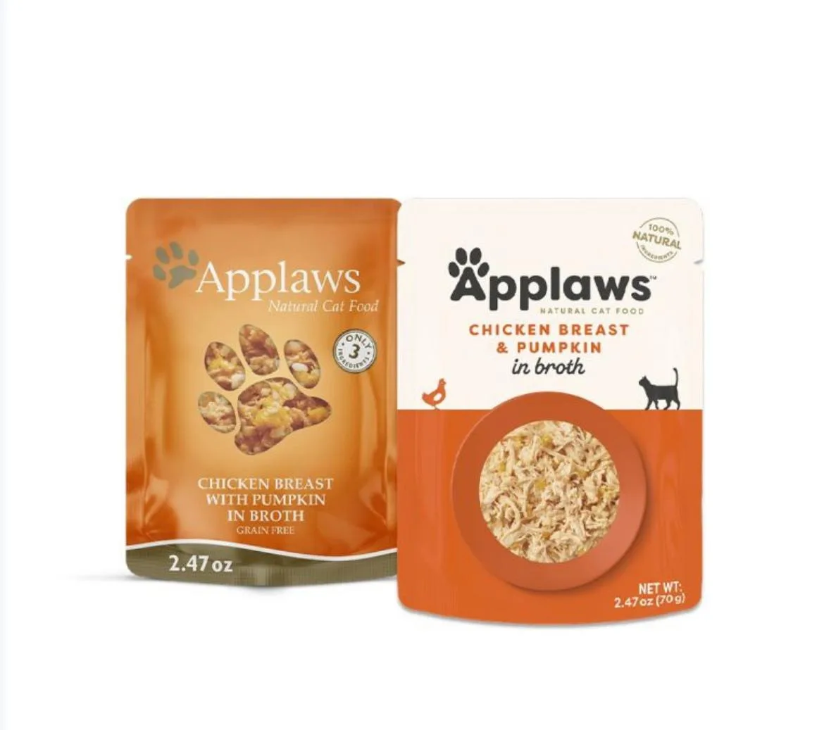 Applaws Chicken with Pumpkin in Broth Wet Cat Food, 70 g - Image 3