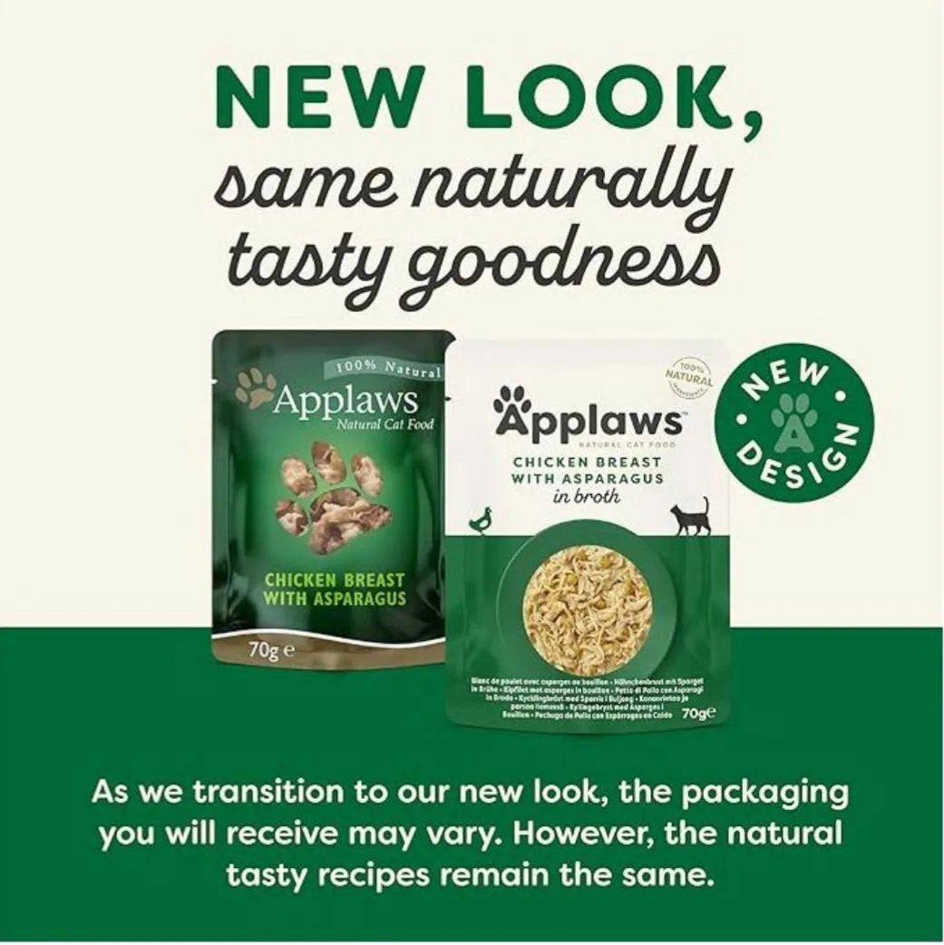 Applaws Chicken with Asparagus in Broth Wet Cat Food, 70 g - Image 2