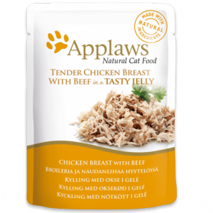 Applaws Chicken with Beef in Jelly Wet Cat Food, 70 g