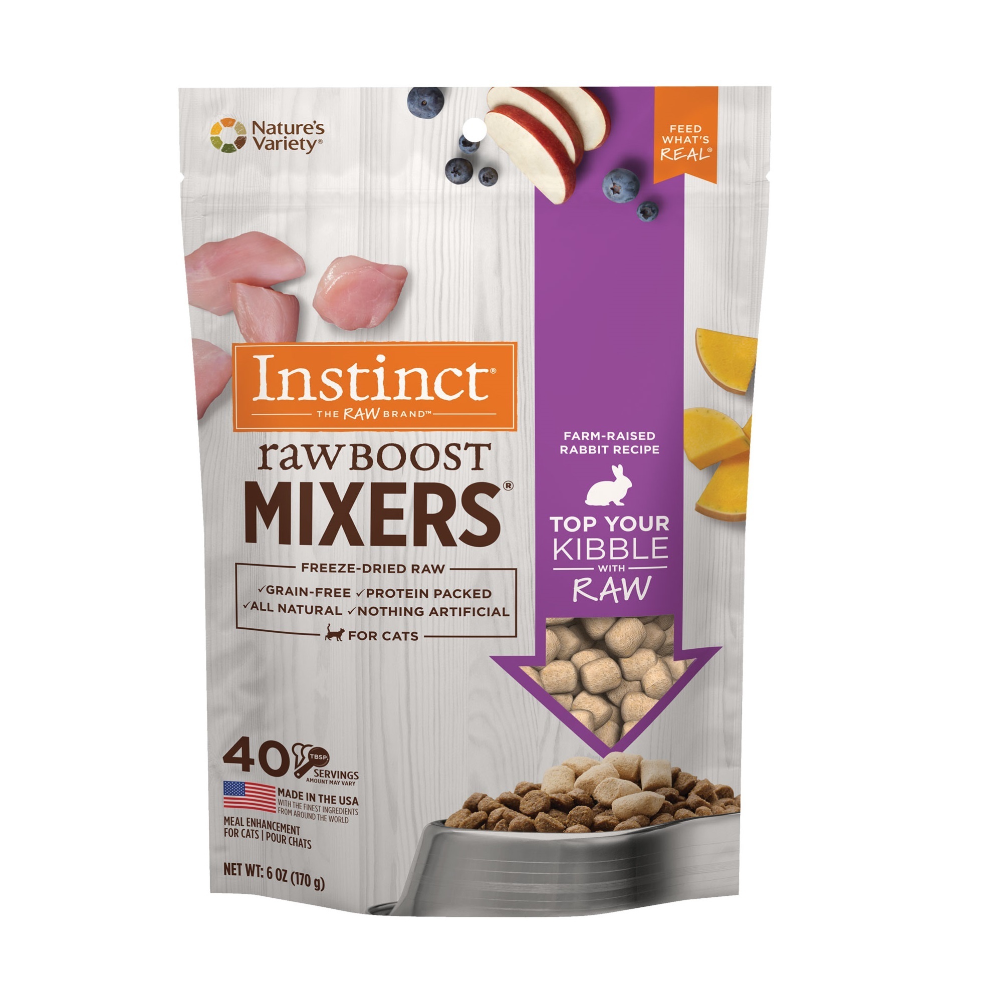 Instinct Raw Boost Mixers Rabbit Freeze Dried Cat Food Topper 6oz instinct-raw-boost-mixers-rabbit-freeze-dried-cat-food-topper-6oz