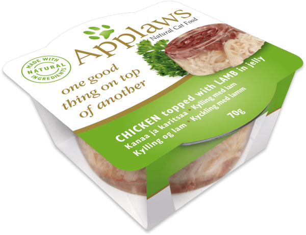Applaws Chicken topped with Lamb in Jelly Wet Cat Food, 70 g
