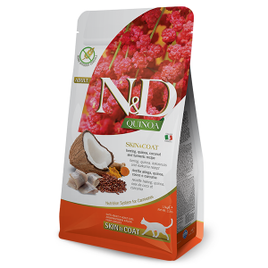 Farmina N&D Quinoa SKIN&COAT Herring Adult Dry Cat Food, 1.5 kg