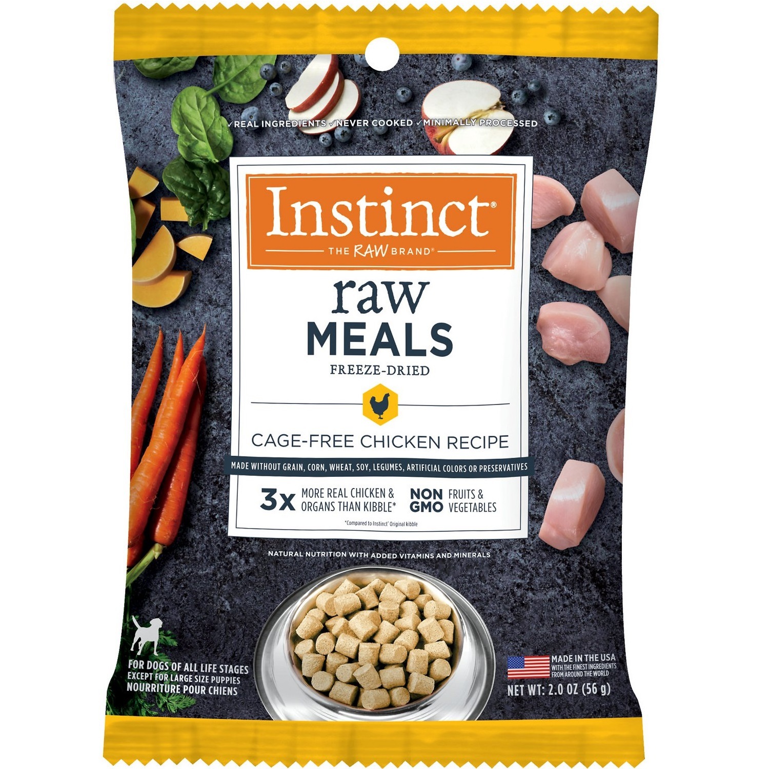 Instinct Raw Freeze-Dried Meals Cage-Free Chicken Recipe for Dogs, 56g ...