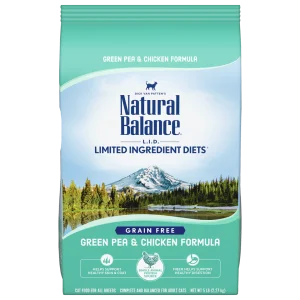 Natural Balance Limited Ingredient Diet Green Pea & Chicken Formula Dry Cat Food, 2.27 kg