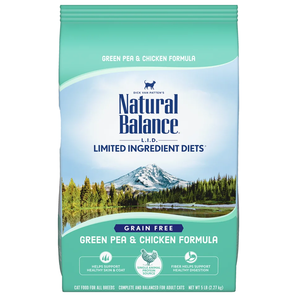 Natural Balance Limited Ingredient Diet Green Pea & Chicken Formula Dry Cat Food, 2.27 kg
