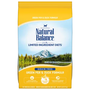 Natural Balance Limited Ingredient Diet Green Pea & Duck Formula Dry Cat Food, 2.27 kg