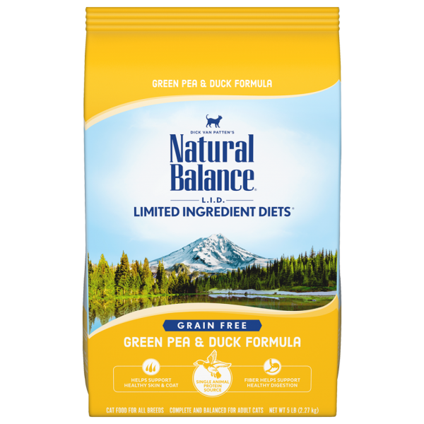 Natural Balance Limited Ingredient Diet Green Pea & Duck Formula Dry Cat Food, 2.27 kg