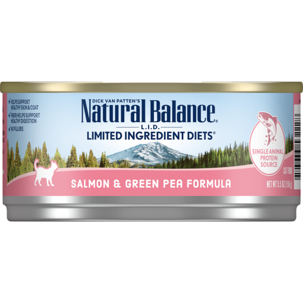 Natural Balance Limited Ingredient Diet Salmon & Green Pea Canned Forrmula Wet Cat Food, 85 g
