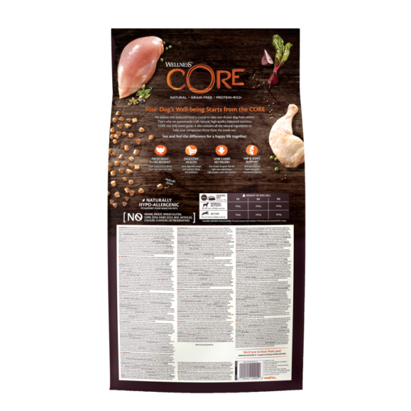Wellness CORE Original Medium Breed Turkey with Chicken Recipe Dry Dog Food - Image 2