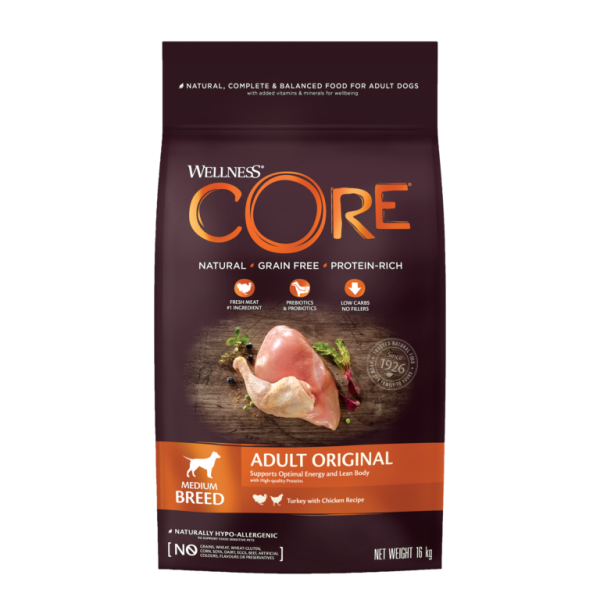 Wellness CORE Original Medium Breed Turkey with Chicken Recipe Dry Dog Food - Image 3