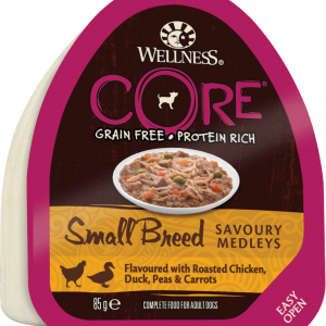 Wellness CORE Savoury Medleys Small Breed Chicken, Duck, Peas & Carrots Wet Dog Food, 85 g