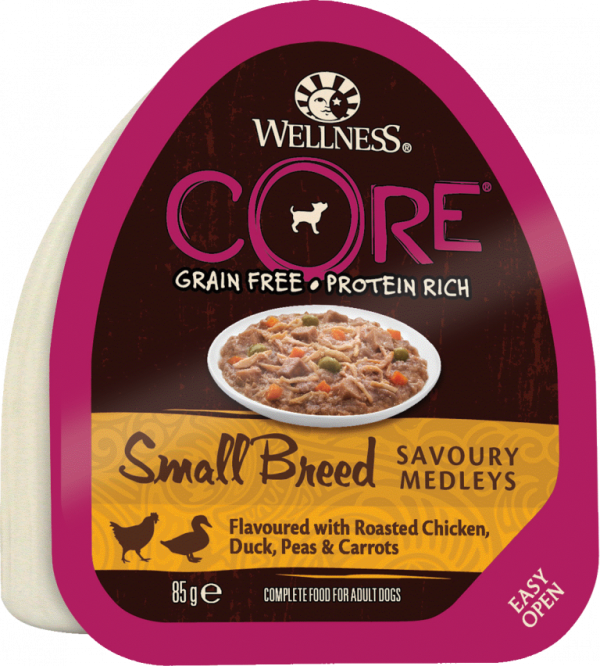 Wellness CORE Savoury Medleys Small Breed Chicken, Duck, Peas & Carrots Wet Dog Food, 85 g