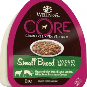 Wellness CORE Savoury Medleys Small Breed Lamb, Venison, White Sweet Potatoes & Carrots Wet Dog Food, 85 g