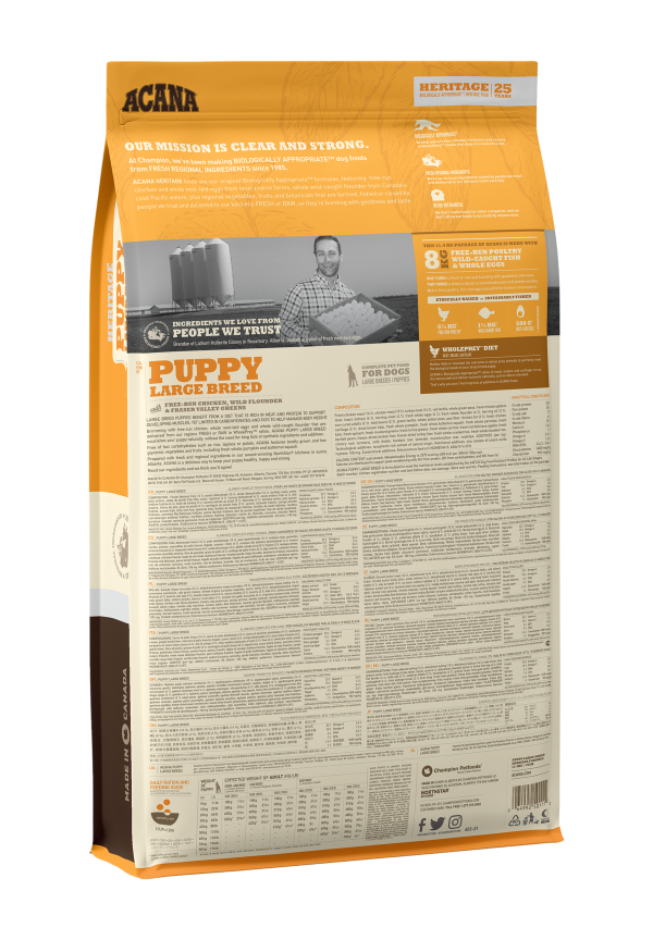 Acana Large Breed Dry Puppy Food, 11.4 kg - Image 2