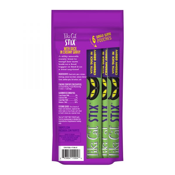 Tiki Cat Stix! Duck Mousse Cat Treat, 6 Pieces - Image 2