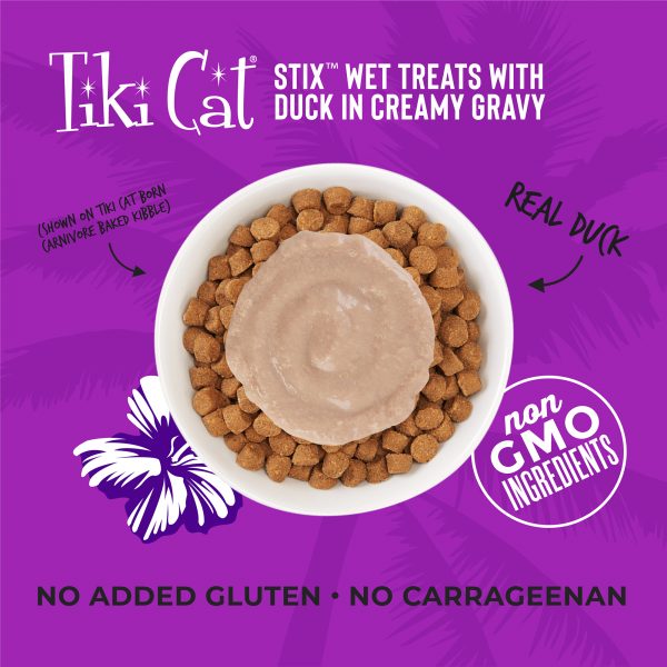 Tiki Cat Stix! Duck Mousse Cat Treat, 6 Pieces - Image 4