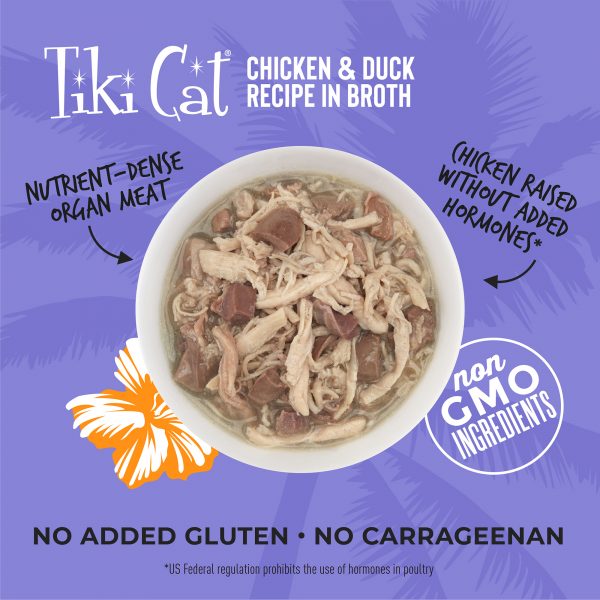 Tiki Cat After Dark Chicken & Duck in Broth Cat Wet Food, 80g - Image 2