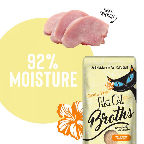 Tiki Cat Broths, Chicken in Broth with Meaty Bites Cat Food Topper, 1.3 oz - Image 3