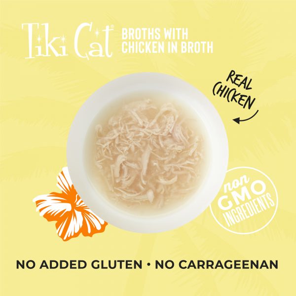 Tiki Cat Broths, Chicken in Broth with Meaty Bites Cat Food Topper, 1.3 oz - Image 2