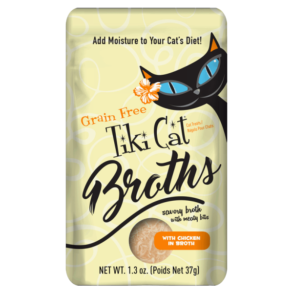 Tiki Cat Broths, Chicken in Broth with Meaty Bites Cat Food Topper, 1.3 oz