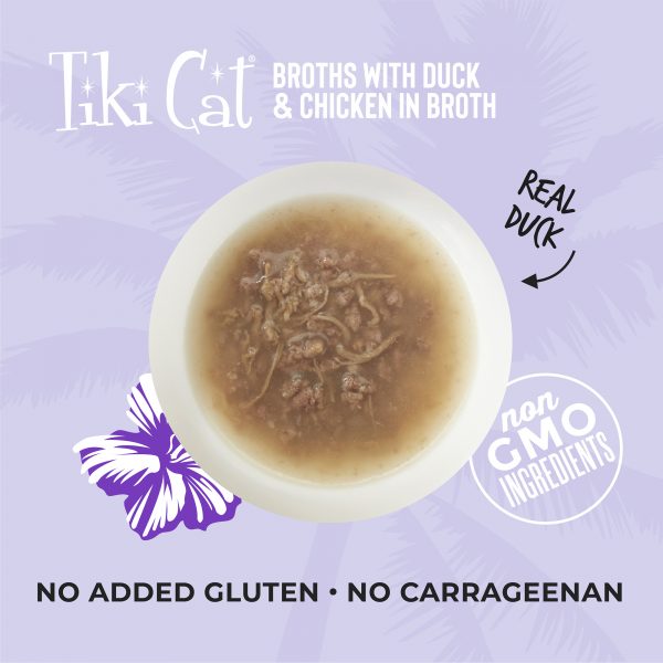 Tiki Cat Broths, Duck & Chicken in Broth with Meaty Bites Cat Food Topper, 1.3 oz - Image 4