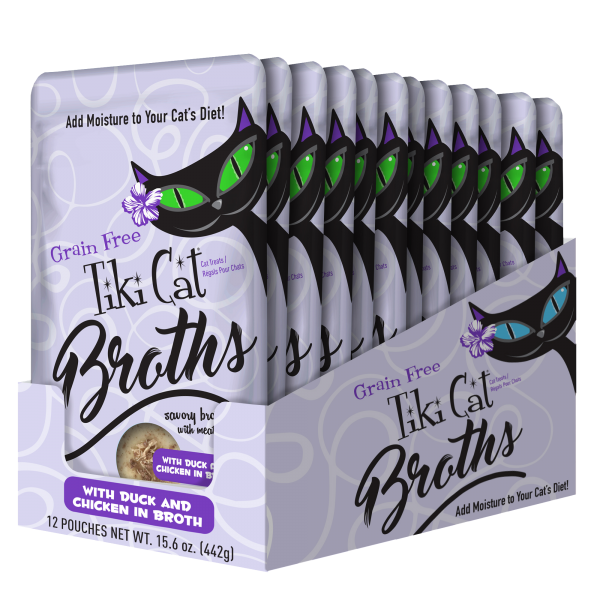 Tiki Cat Broths, Duck & Chicken in Broth with Meaty Bites Cat Food Topper, 1.3 oz - Image 3