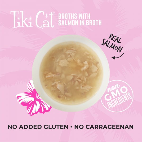 Tiki Cat Broths, Salmon in Broth with Meaty Bites Cat Food Topper, 1.3 oz - Image 2