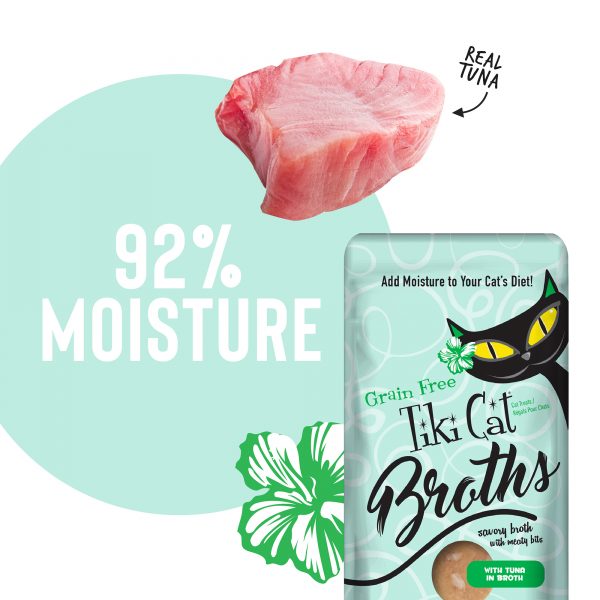 Tiki Cat Broths, Tuna with Meaty Bites Cat Food Topper, 1.3 oz - Image 3