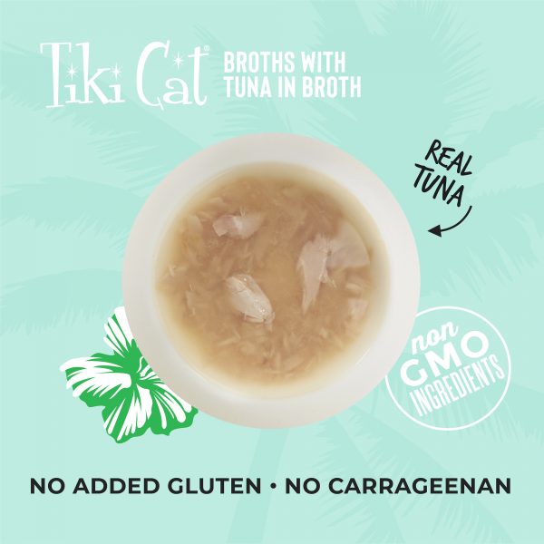 Tiki Cat Broths, Tuna with Meaty Bites Cat Food Topper, 1.3 oz - Image 2