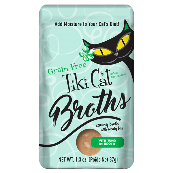 Tiki Cat Broths, Tuna with Meaty Bites Cat Food Topper, 1.3 oz