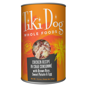 Tiki Dog Whole Foods Chicken in Crab Consommé with Brown Rice, Sweet Potato & Egg Dog Wet Food, 385g