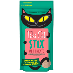 Tiki Cat Stix! Chicken & Shrimp Mousse Cat Treat, 6 Pieces
