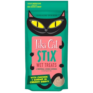 Tiki Cat Stix! Chicken & Shrimp Mousse Cat Treat, 6 Pieces