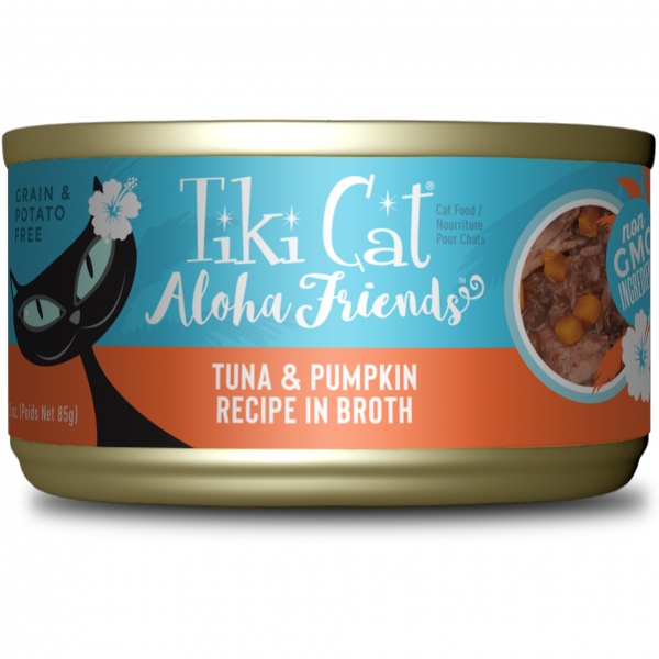 Tiki Cat Aloha Friends Tuna & Pumpkin in Broth Grain-Free Cat Wet Food, 85g