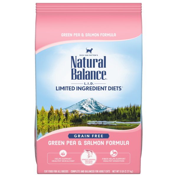 Natural Balance Limited Ingredients Diets Green Pea & Salmon Formula Dry Cat Food, 2.27 kg