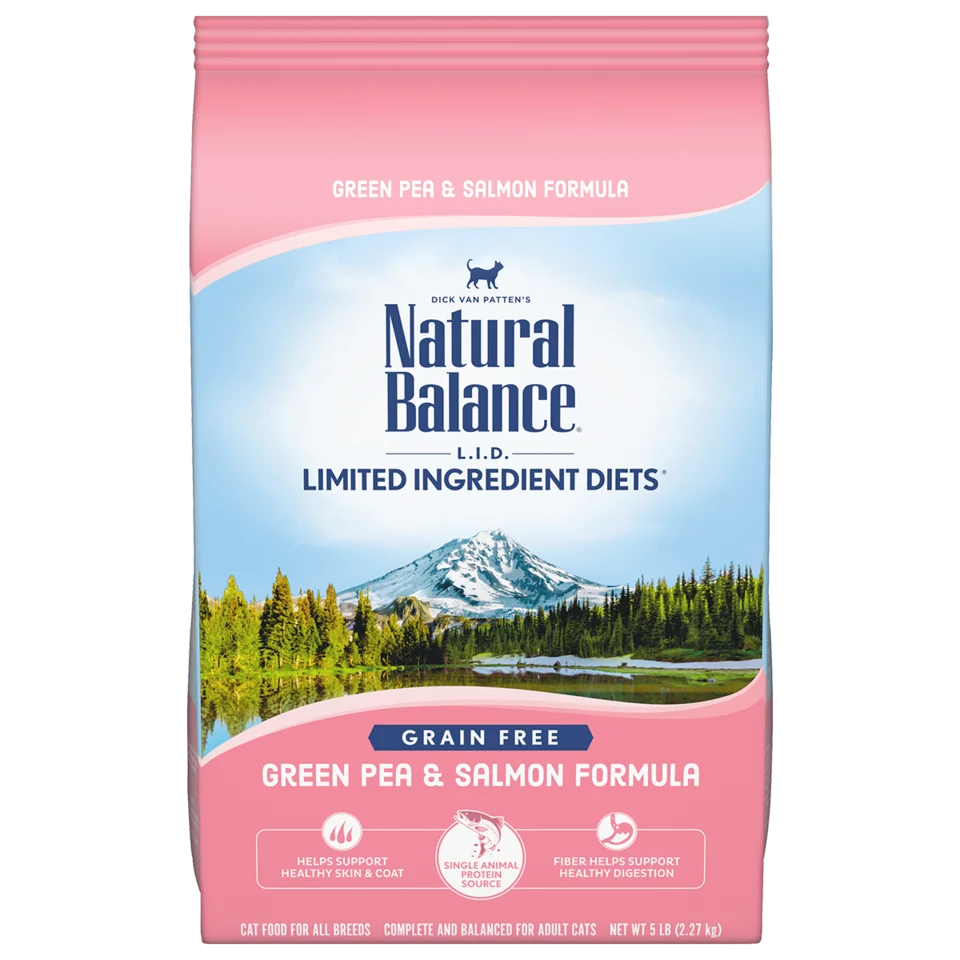 Natural Balance Limited Ingredients Diets Green Pea & Salmon Formula Dry Cat Food, 2.27 kg