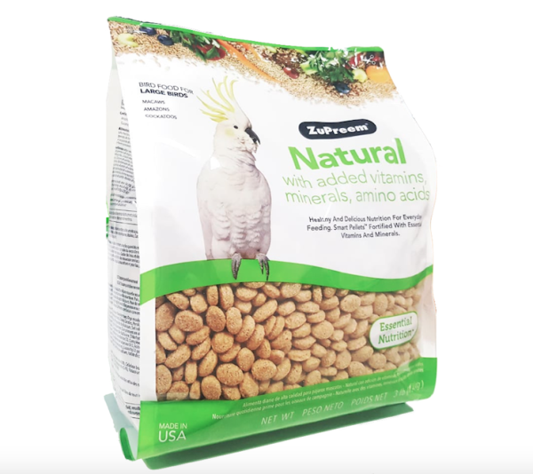Zupreem Natural Avion Diet for Macaws, Cockatoos, Amazons, 3lb