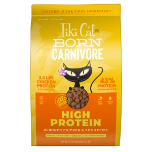 TikiCat Born Carnivore Deboned Chicken & Egg BAKED Dry Cat & Kitten Food