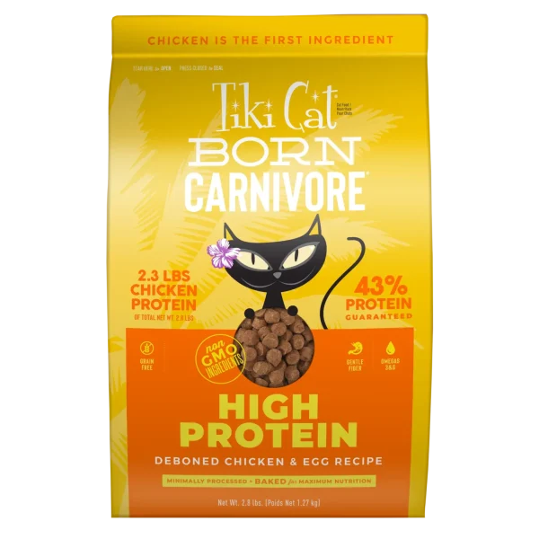 TikiCat Born Carnivore Deboned Chicken & Egg BAKED Dry Cat & Kitten Food