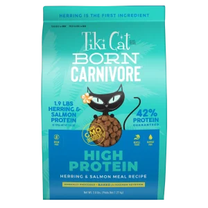 TikiCat Born Carnivore Herring & Salmon BAKED Dry Cat and Kitten Food