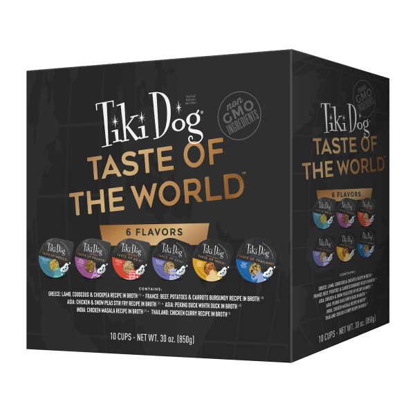 Tiki Dog Taste of the World Variety Pack Wet Dog Food, 10 Cups