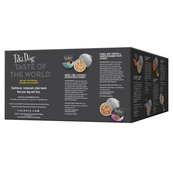 Tiki Dog Taste of the World Variety Pack Wet Dog Food, 10 Cups - Image 4