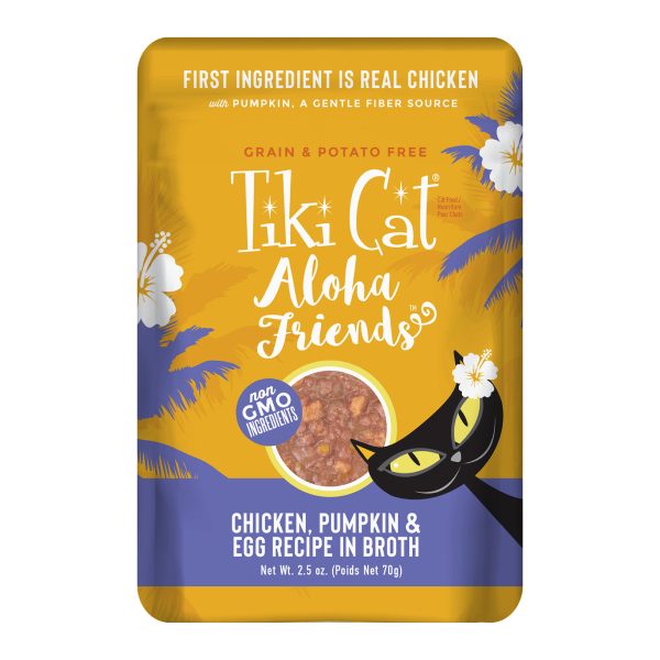 Tiki Cat Aloha Friends Chicken, Pumpkin & Egg in Broth Wet Cat Food, 70g