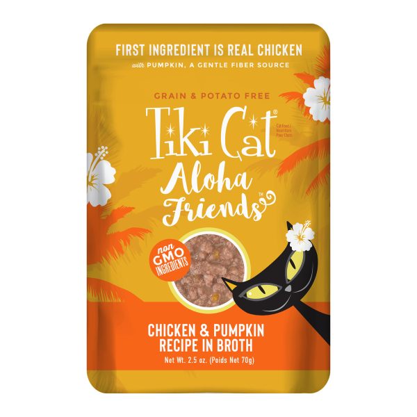 Tiki Cat Aloha Friends Chicken & Pumpkin in Broth Wet Cat Food, 70g