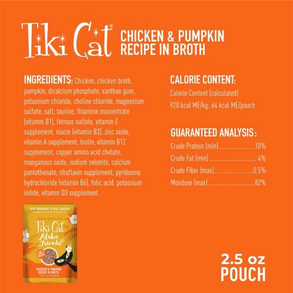 Tiki Cat Aloha Friends Chicken & Pumpkin in Broth Wet Cat Food, 70g - Image 3