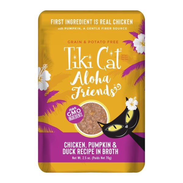 Tiki Cat Aloha Friends Chicken, Pumpkin & Duck in Broth Wet Cat Food, 70g