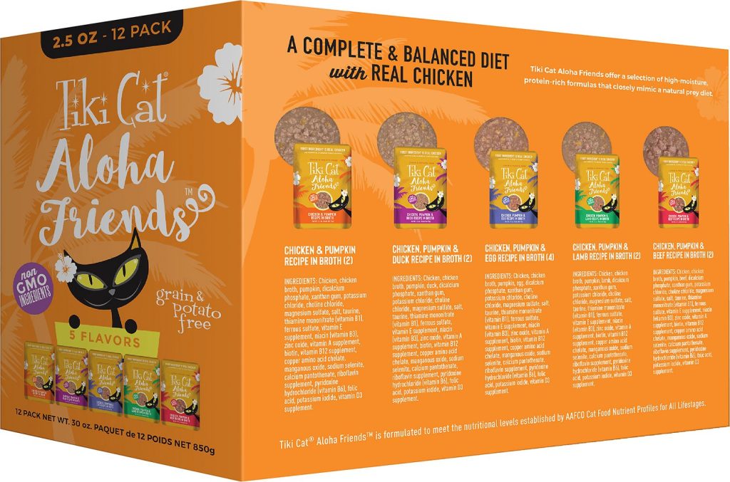 Tiki Cat Aloha Friends Chicken Variety Pack GrainFree Wet Cat Food, 12