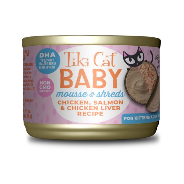 Tiki Cat Baby Mousse & Shreds For Baby Cats Above 4 Weeks, 3 Cans - Image 7