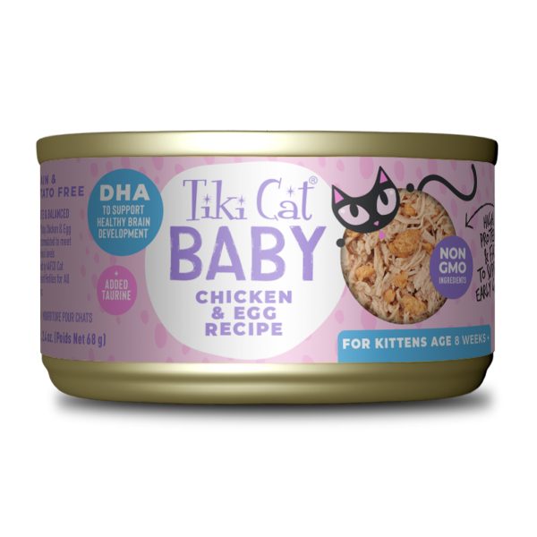 Tiki Cat Baby Chicken & Egg Recipe For Kittens Above 8 Weeks, 68g